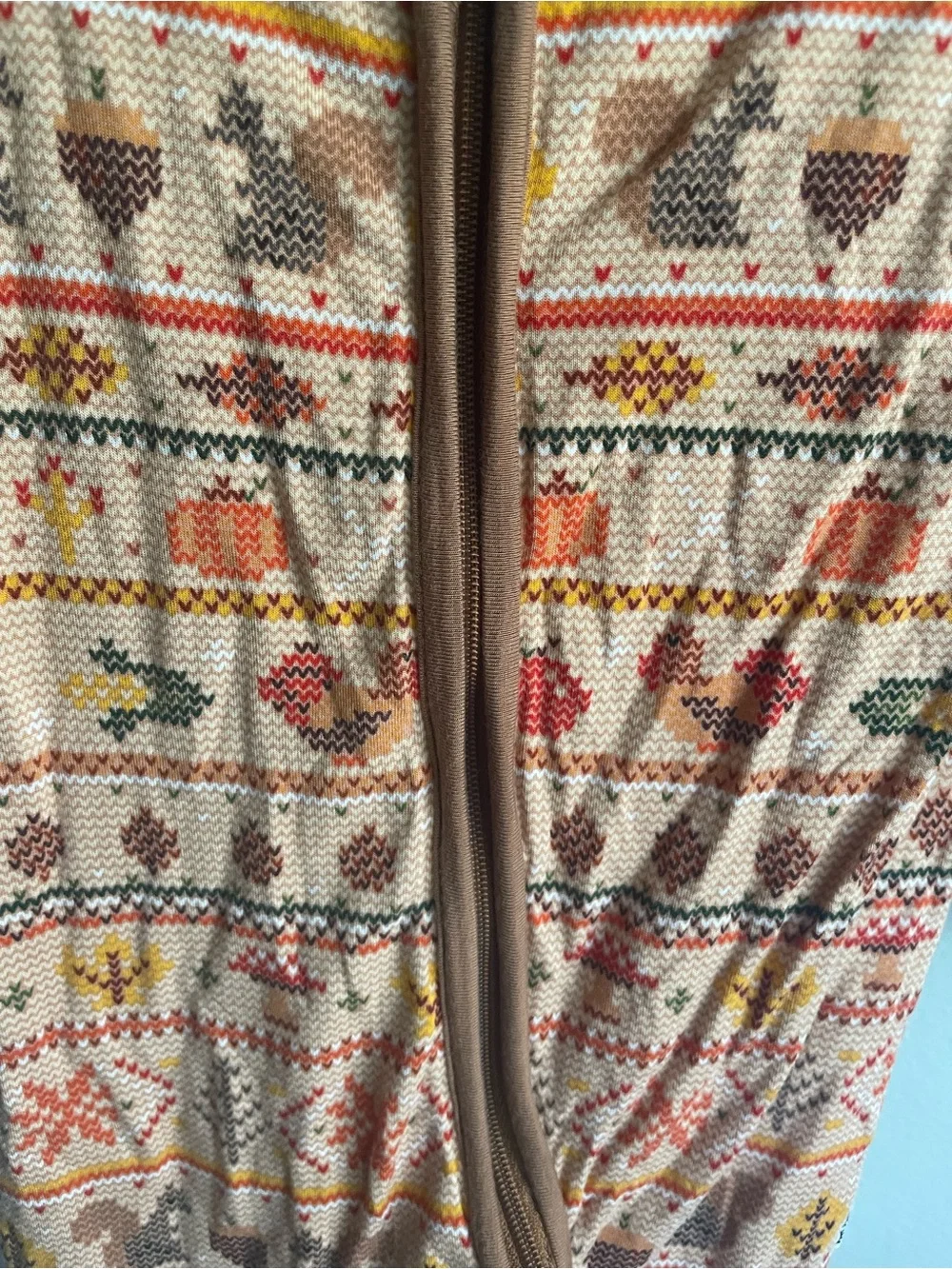 3/6 Months Little Sleepies Harvest Fair Isle Zippy